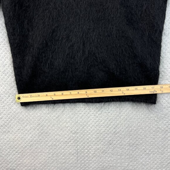 H&M Womens Jumper V Neck Sweater Shaggy Wool Mohair Long Sleeve Black Size Small - Picture 11 of 14